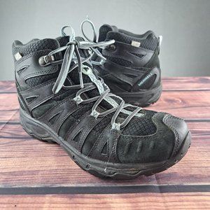 Merrell Hiking Boots Womens Size 7.5 Black Outdoor All Terrain